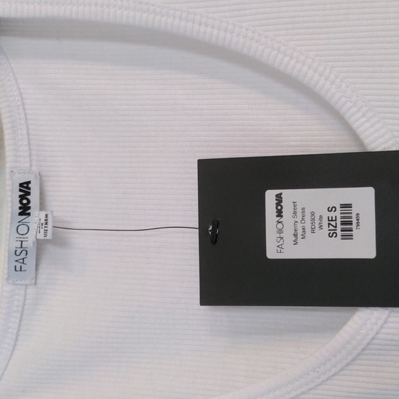 White Ribbed Tank Dress - Picture 2 of 2